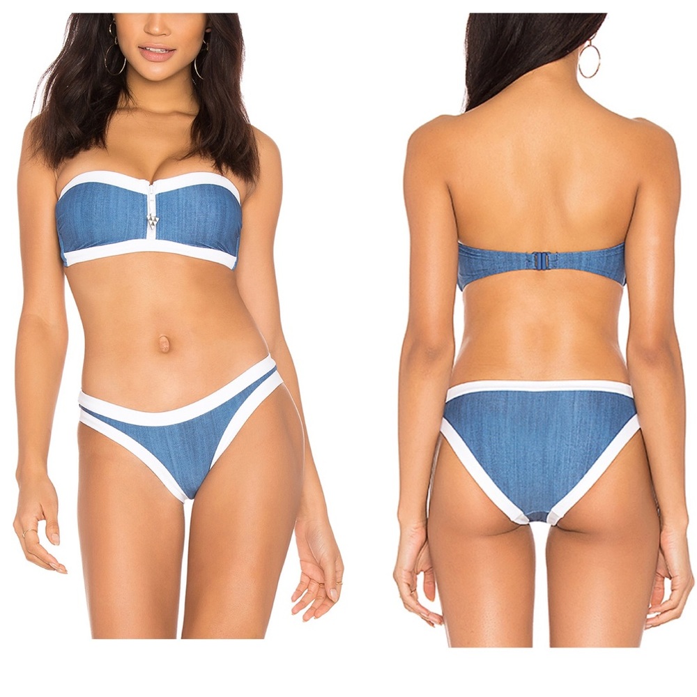 SEAFOLLY Bandeau Top / Bikini Bottom Swim Set